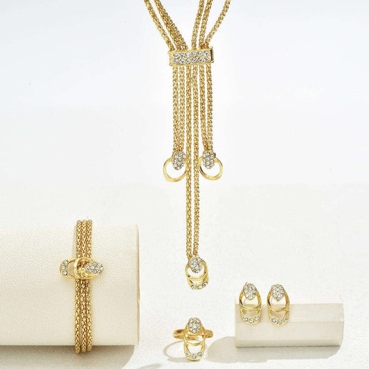 5pc Elegant Gold Jewelry Set