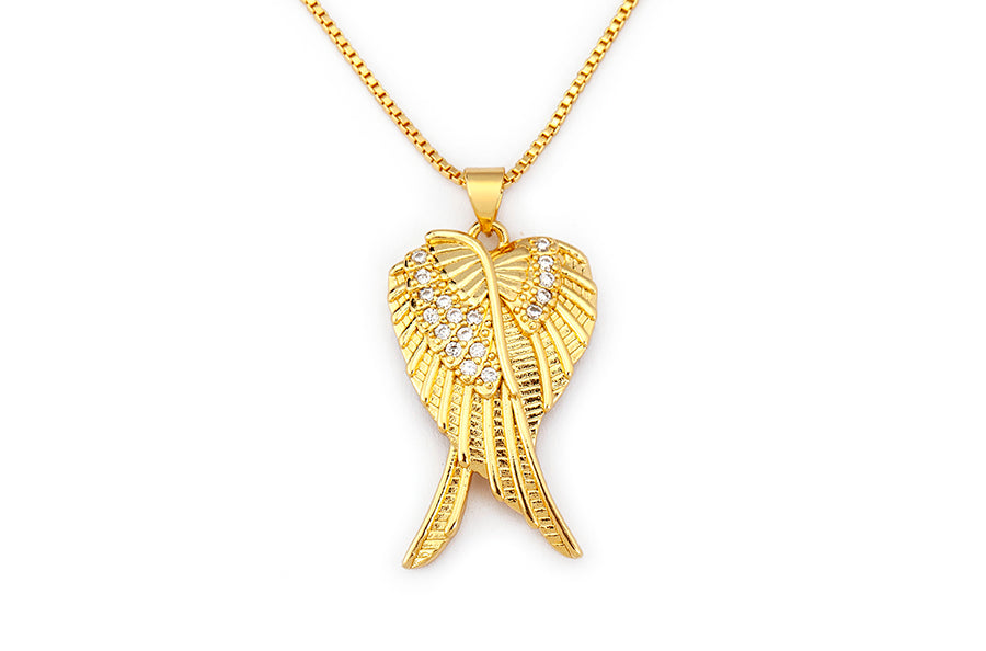 Gold Angel Wing Necklace