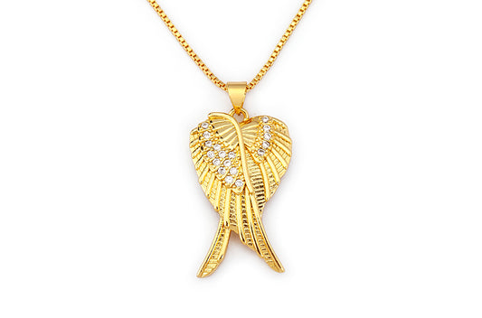 Gold Angel Wing Necklace