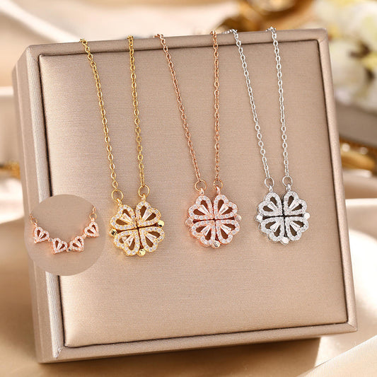4 Leaf Clover Titanium Necklace