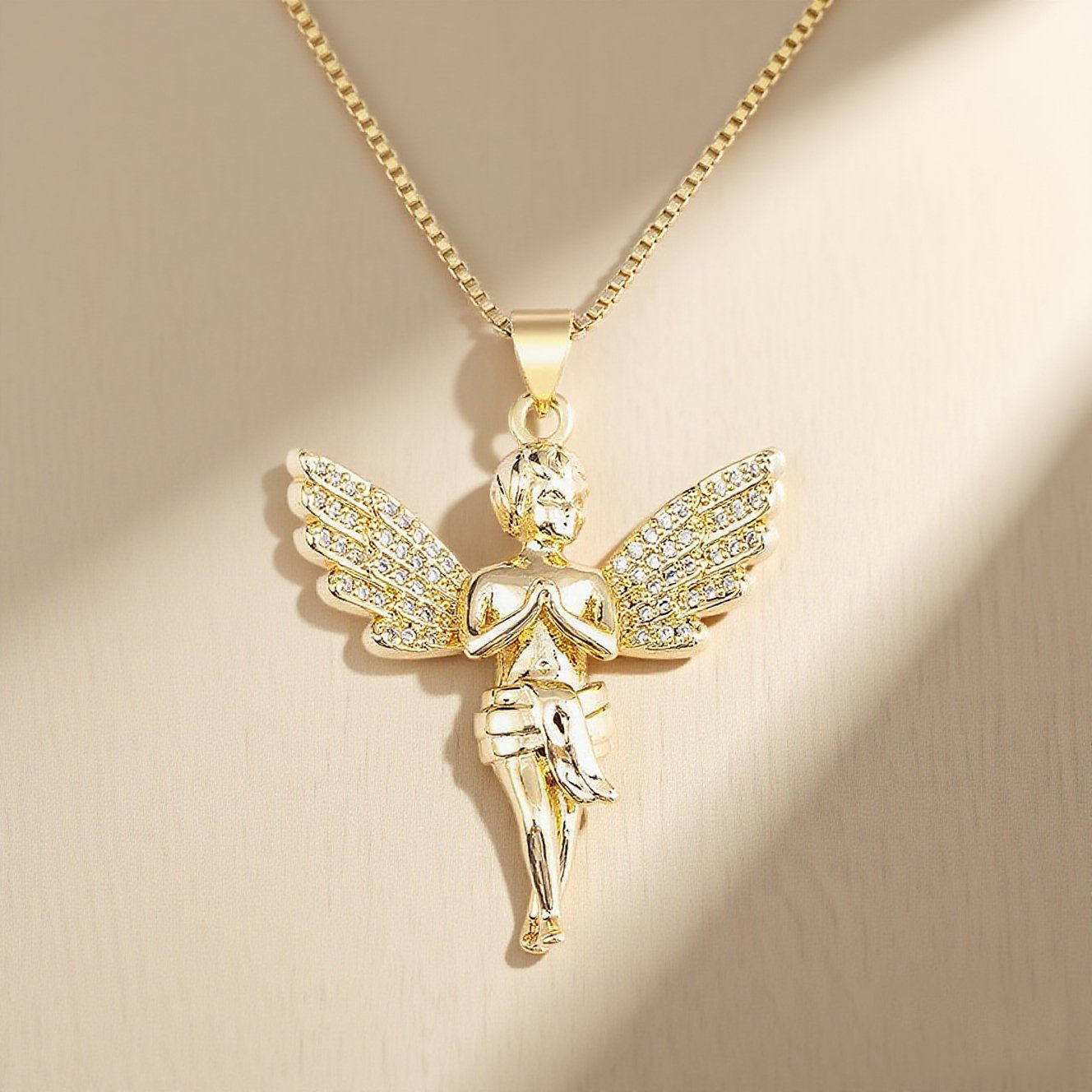 Gold Cherub Necklace