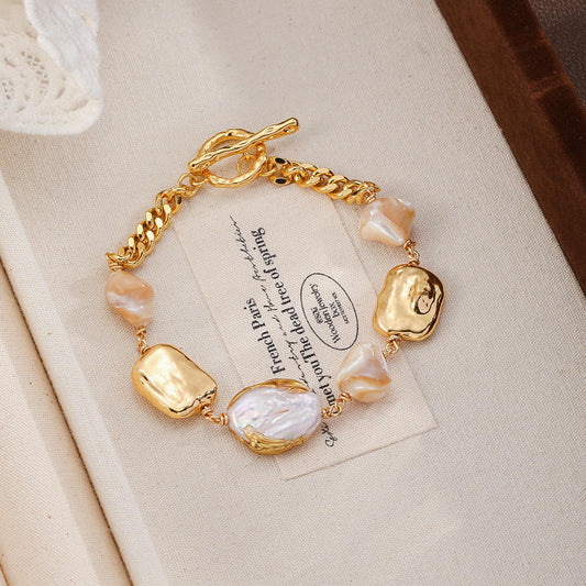 Freshwater Pearl Gold Bracelet