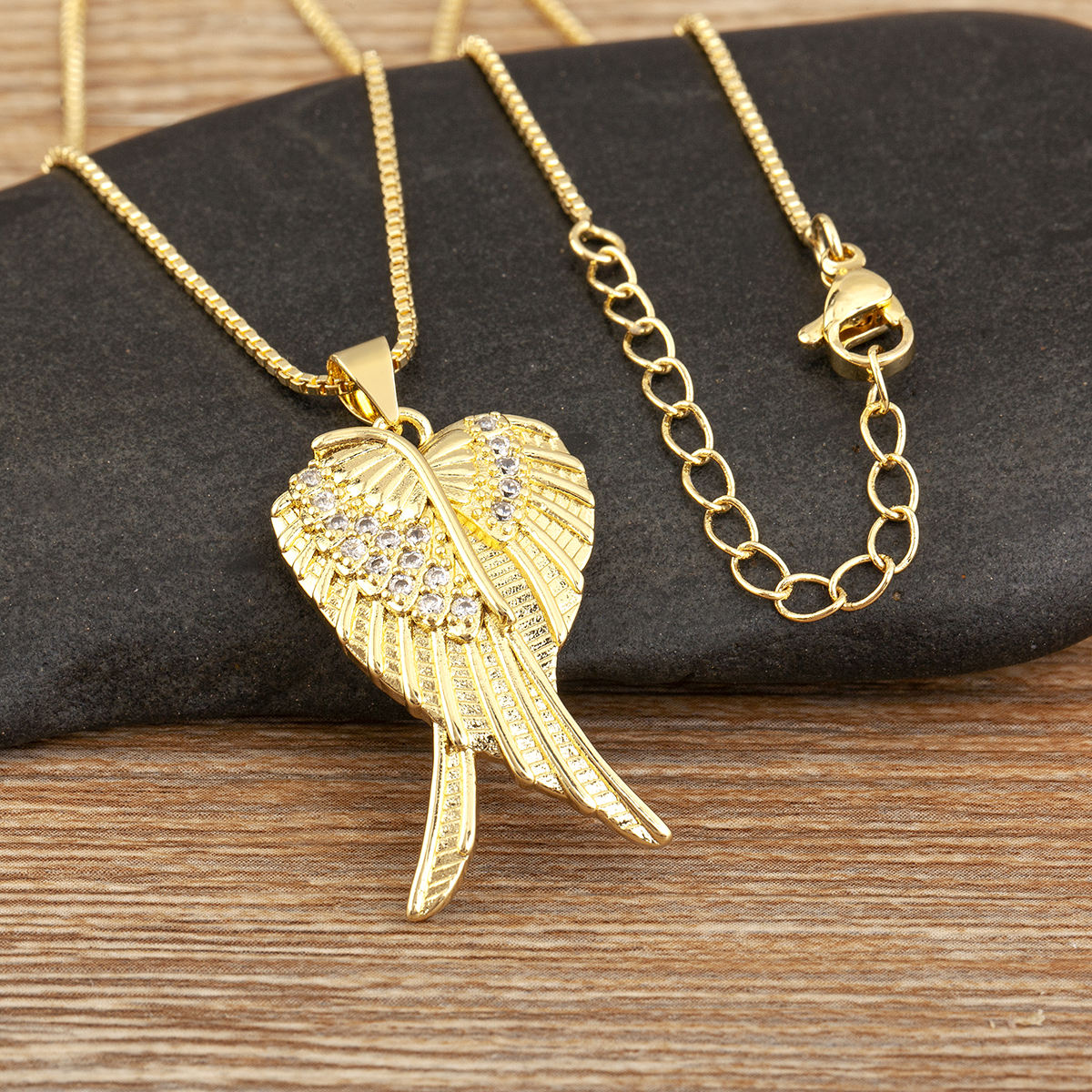 Gold Angel Wing Necklace