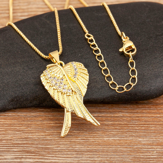 Gold Angel Wing Necklace