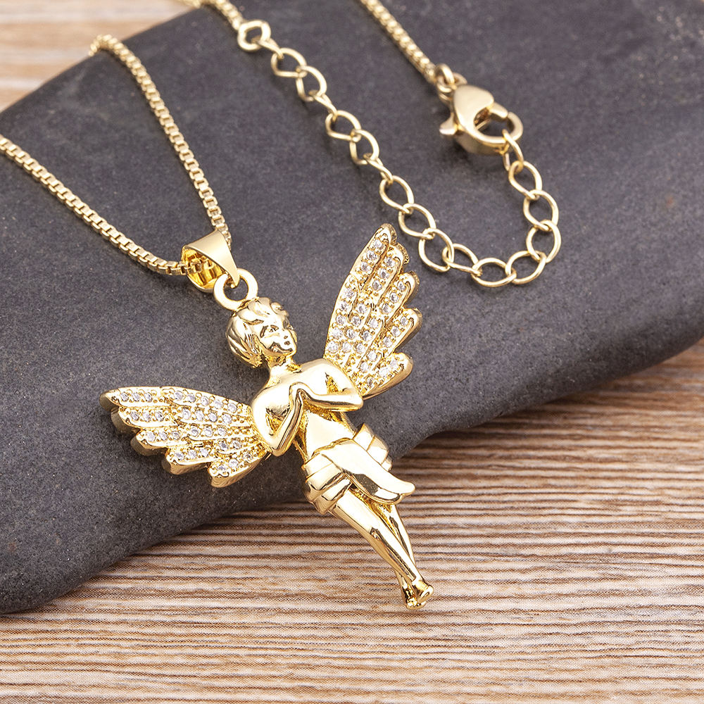 Gold Cherub Necklace