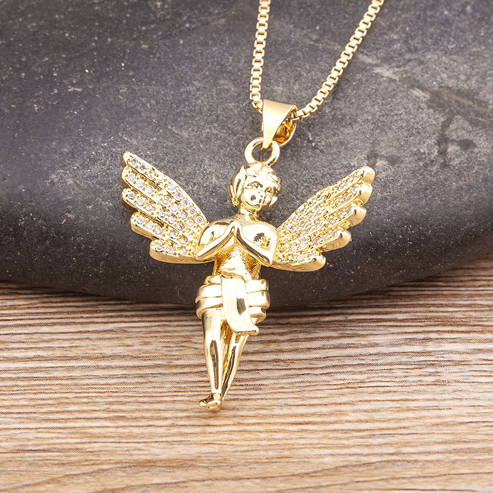 Gold Cherub Necklace