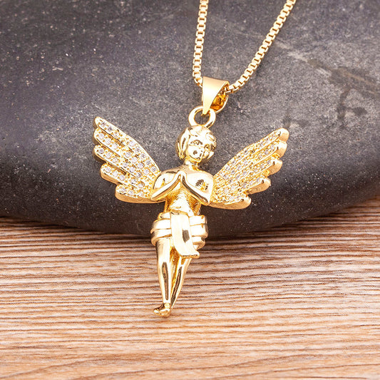 Gold Cherub Necklace