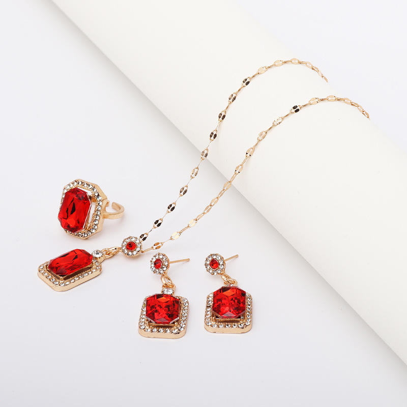 Vintage Crystal Rhinestone 3pc Jewelry Set