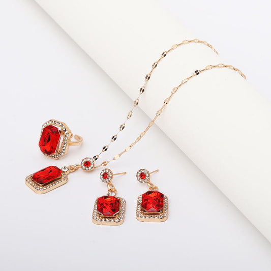 Vintage Crystal Rhinestone 3pc Jewelry Set